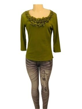 Designer Original Sz S Women shirt Green